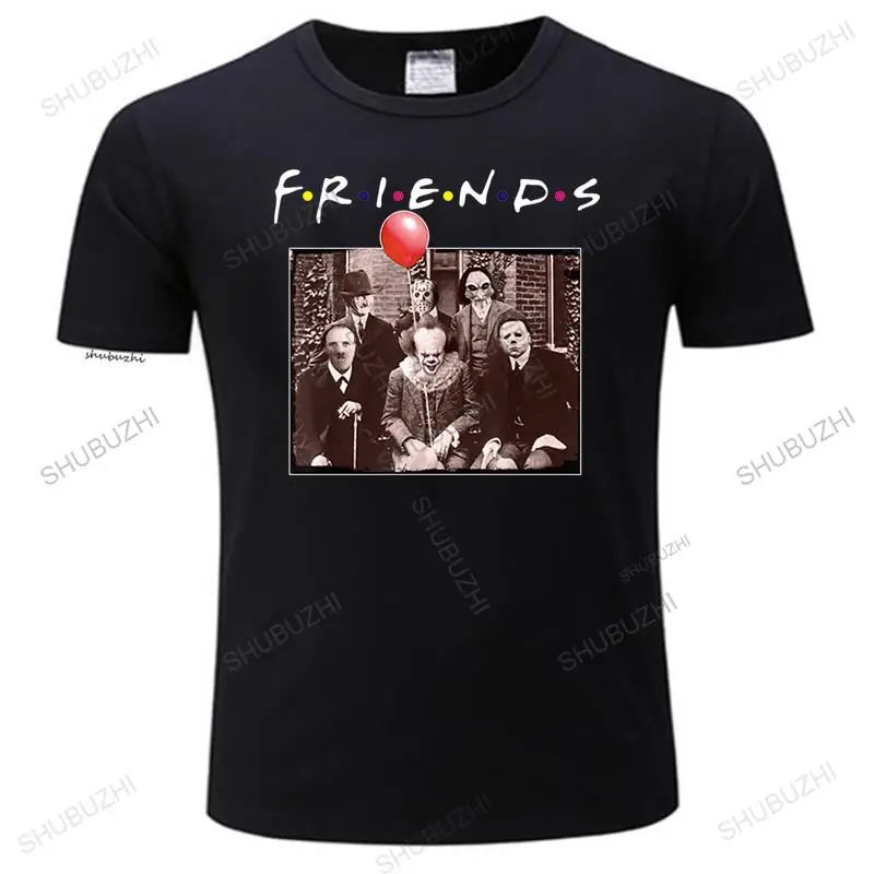 men's summer high quality t shirt 100% Cotton T-shirt Horror Friends Pennywise Michael My unisex fashion crew neck t-shirt black 
men's summer high quality t shirt 100% Cotton T-shirt Horror Friends Pennywise Michael My unisex fashion crew neck t-shirt black