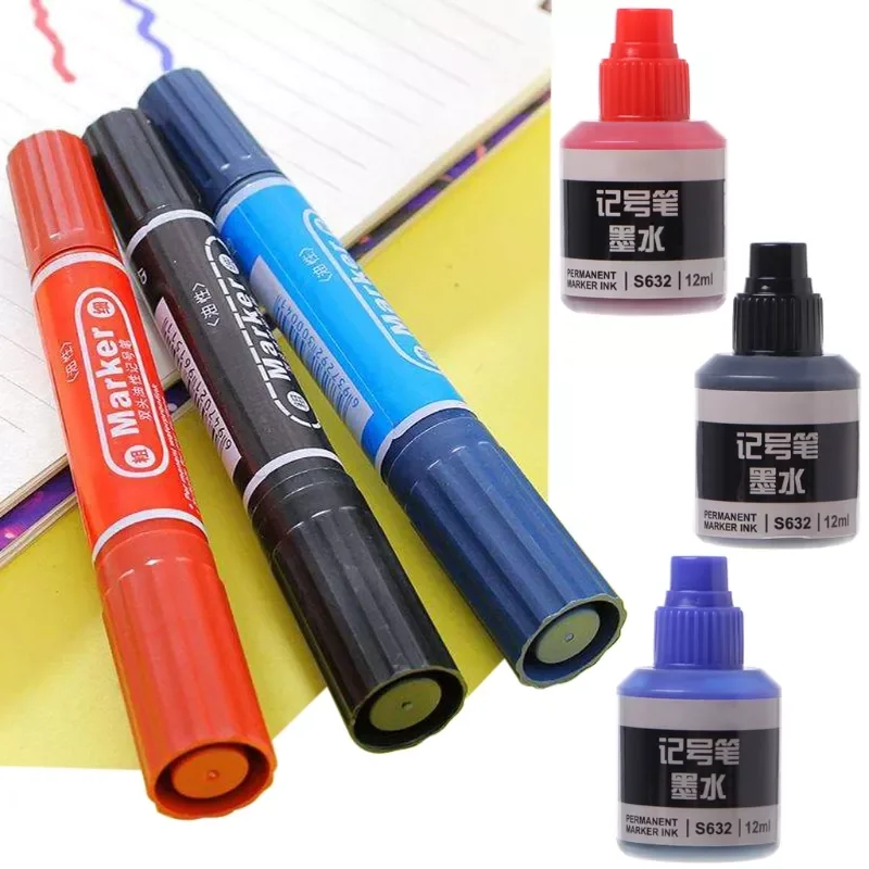 

12 мл водостойкая мгновенно сухая краска для граффити ручка масляные чернила Заправка для маркерных ручек