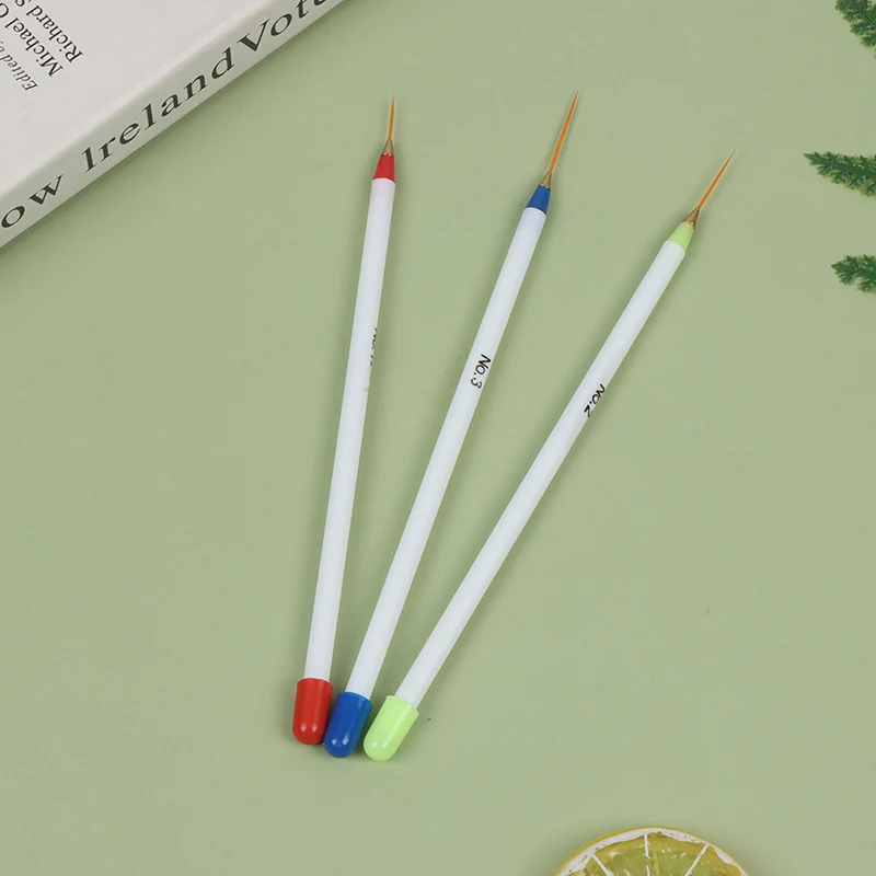 3Pcs/Set Nail Art Brushes For DIY Creative Craft Manicure Gel White Handle Soft Head Drawing Dotting Stripe Pattern Nail Art Pen
3Pcs/Set Nail Art Brushes For DIY Creative Craft Manicure Gel White Handle Soft Head Drawing Dotting Stripe Pattern Nail Art Pen
