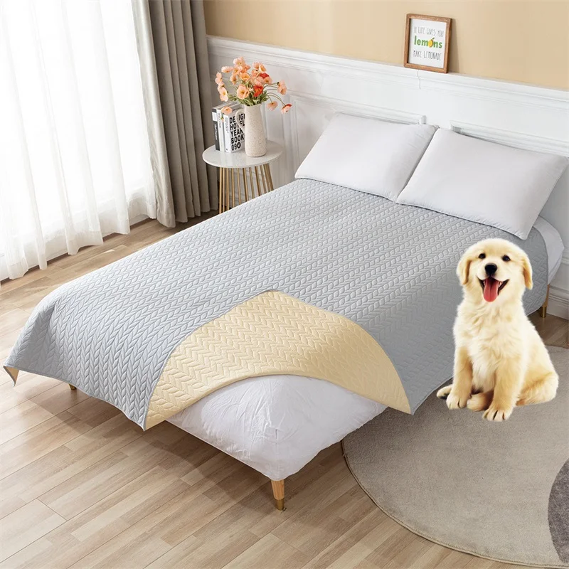 Waterproof Bedspread for King Size Bed Kids Pets Mattress Pads Washable Non-Slip Dog Pee Pads Protector Cover Dog Cats Bed Sheet 
Waterproof Bedspread for King Size Bed Kids Pets Mattress Pads Washable Non-Slip Dog Pee Pads Protector Cover Dog Cats Bed Sheet