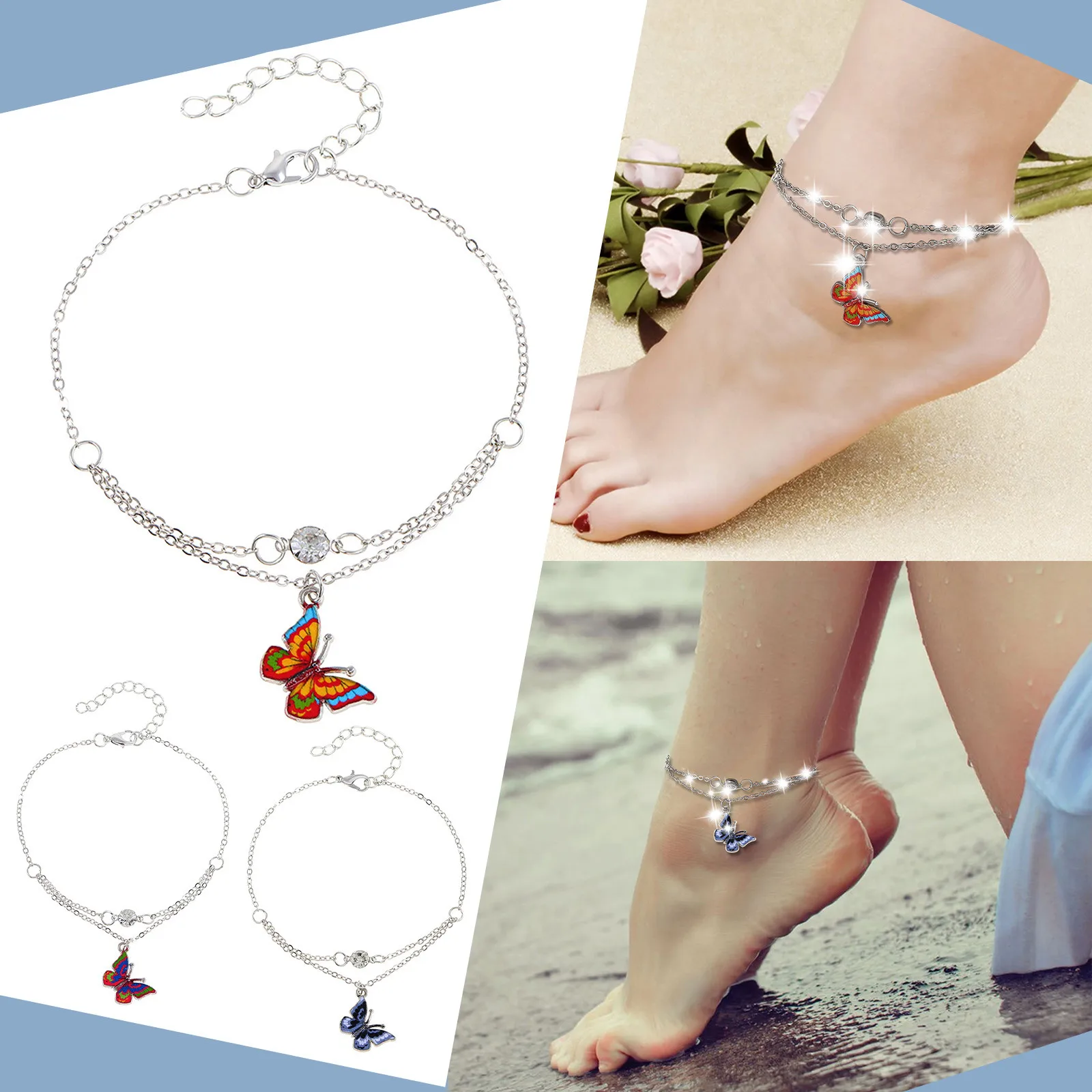 Moon Pendant Multilayer Anklet Set For Girls Style Beach Anklet Bracelet Jewelry Anklet Adjustable Size Ring Wrench Set
Moon Pendant Multilayer Anklet Set For Girls Style Beach Anklet Bracelet Jewelry Anklet Adjustable Size Ring Wrench Set