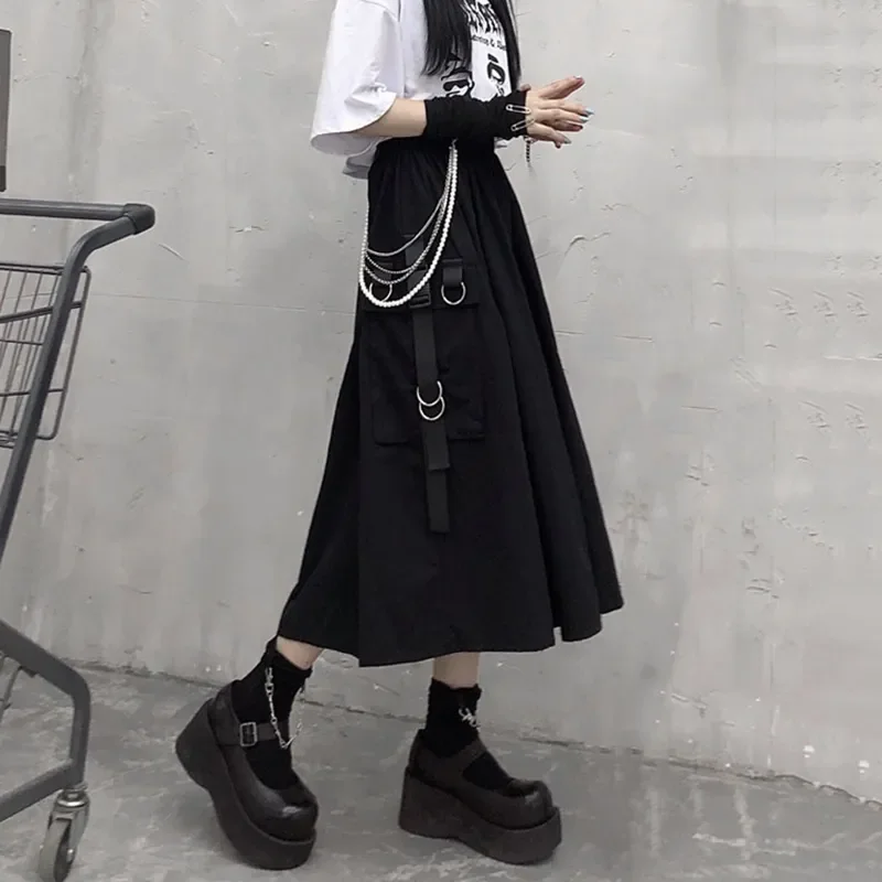 High Waist Skirts Woman 2022 Loose A-line Pocket Midi Long Black Skirt Hip Hop Fashion Streetwear Skirt
High Waist Skirts Woman 2022 Loose A-line Pocket Midi Long Black Skirt Hip Hop Fashion Streetwear Skirt