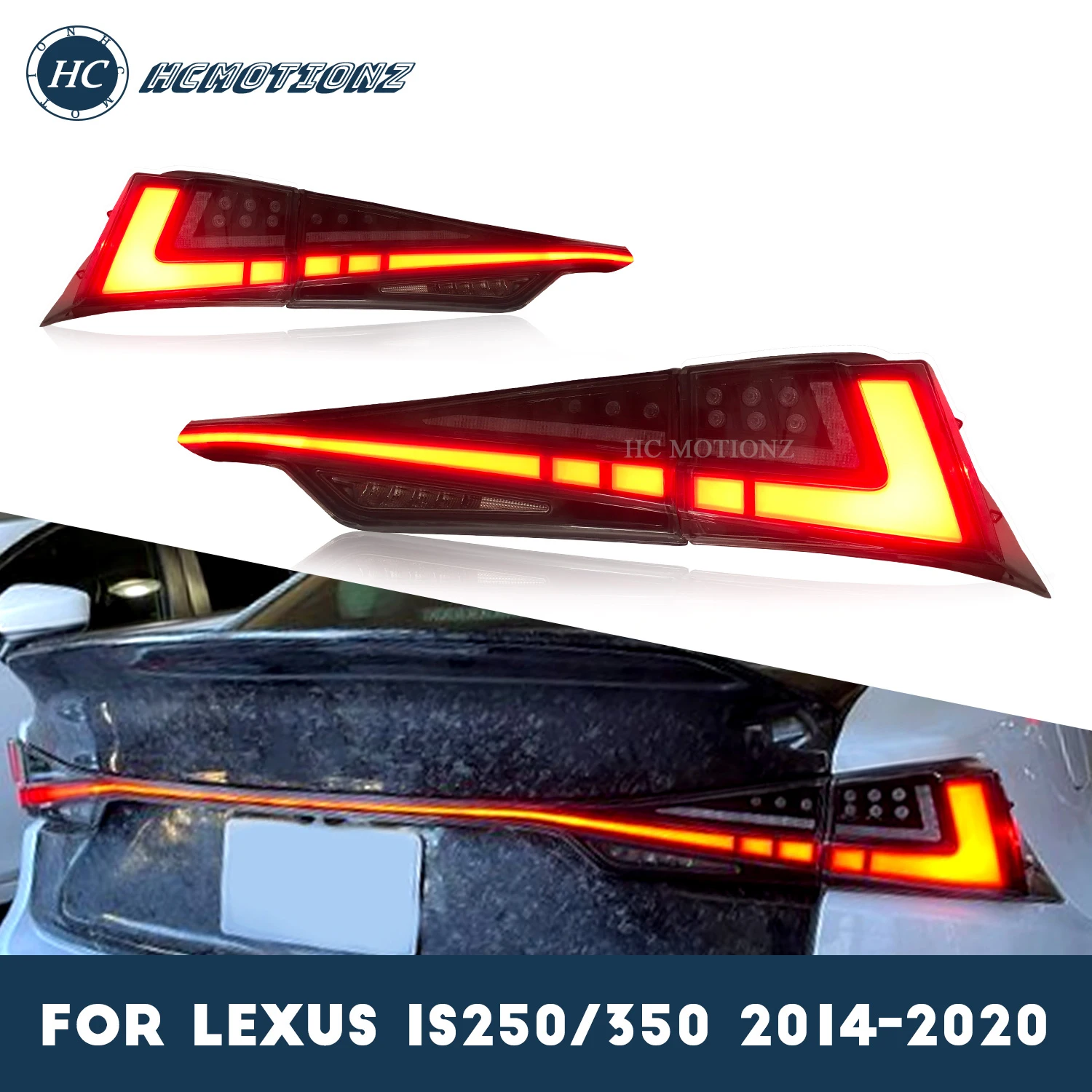 

Автомобильные задние фонари HCmotion для Lexus IS 300h IS250 300 350 t F 200-2014, светодиодная задняя фара в сборе для запуска и анимации DRL
