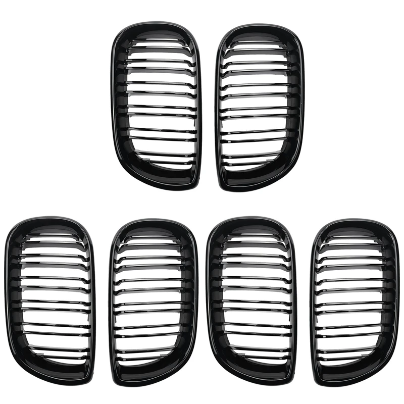 6Pcs Car Style Gloss Black Front Kidney Double Slat Grill Grille For BMW E46 4 Door 4D 3 Series 2002-2005
6Pcs Car Style Gloss Black Front Kidney Double Slat Grill Grille For BMW E46 4 Door 4D 3 Series 2002-2005