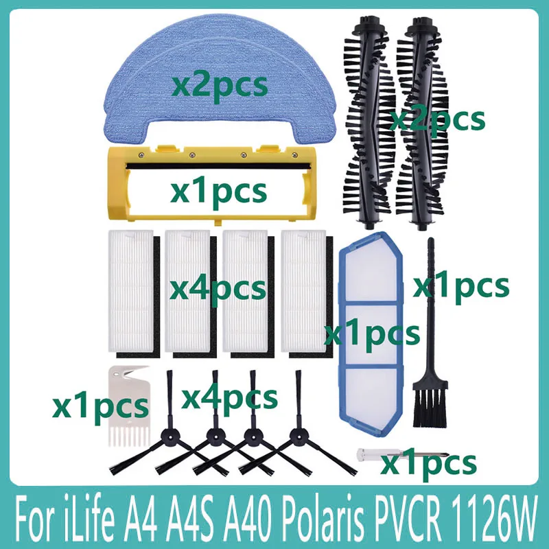 Main Side Brush Hepa Filter Strainer Mop Cloth For iLife A4 A4S A40 Polaris PVCR 1126W 0726W 0826 0926W Robot Vacuum Cleaner
Main Side Brush Hepa Filter Strainer Mop Cloth For iLife A4 A4S A40 Polaris PVCR 1126W 0726W 0826 0926W Robot Vacuum Cleaner