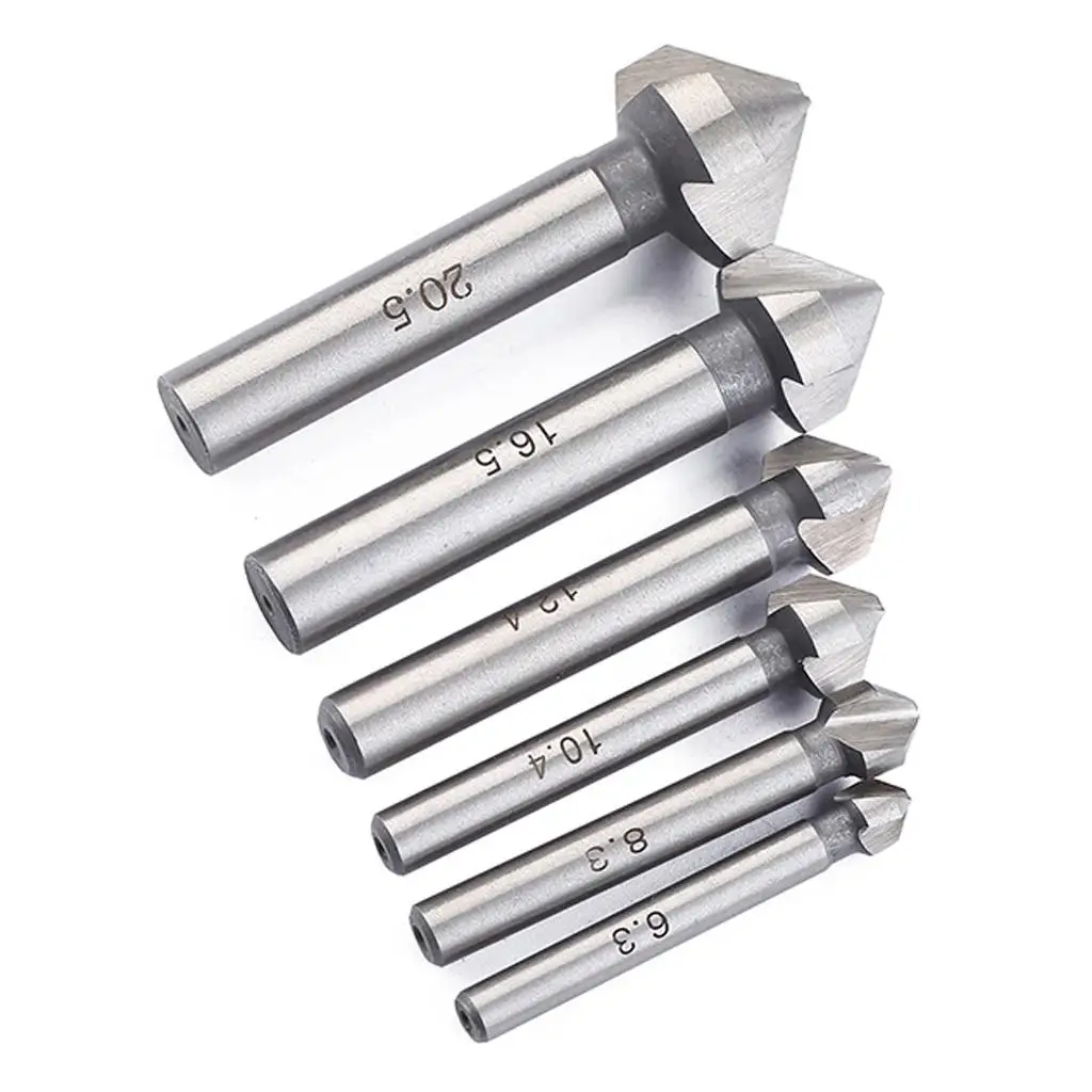 Durable 6Pieces 6.3.5mm HSS Countersink Bore Set Shank Chamfer Drill Bit 
Durable 6Pieces 6.3.5mm HSS Countersink Bore Set Shank Chamfer Drill Bit