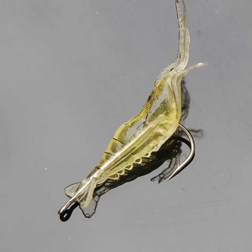 

4cm Soft Bait Bionic Luminous Fake Shrimp Lure Fishing Soft Bait With Hook Sea Fishing Winter Fishing Dropship