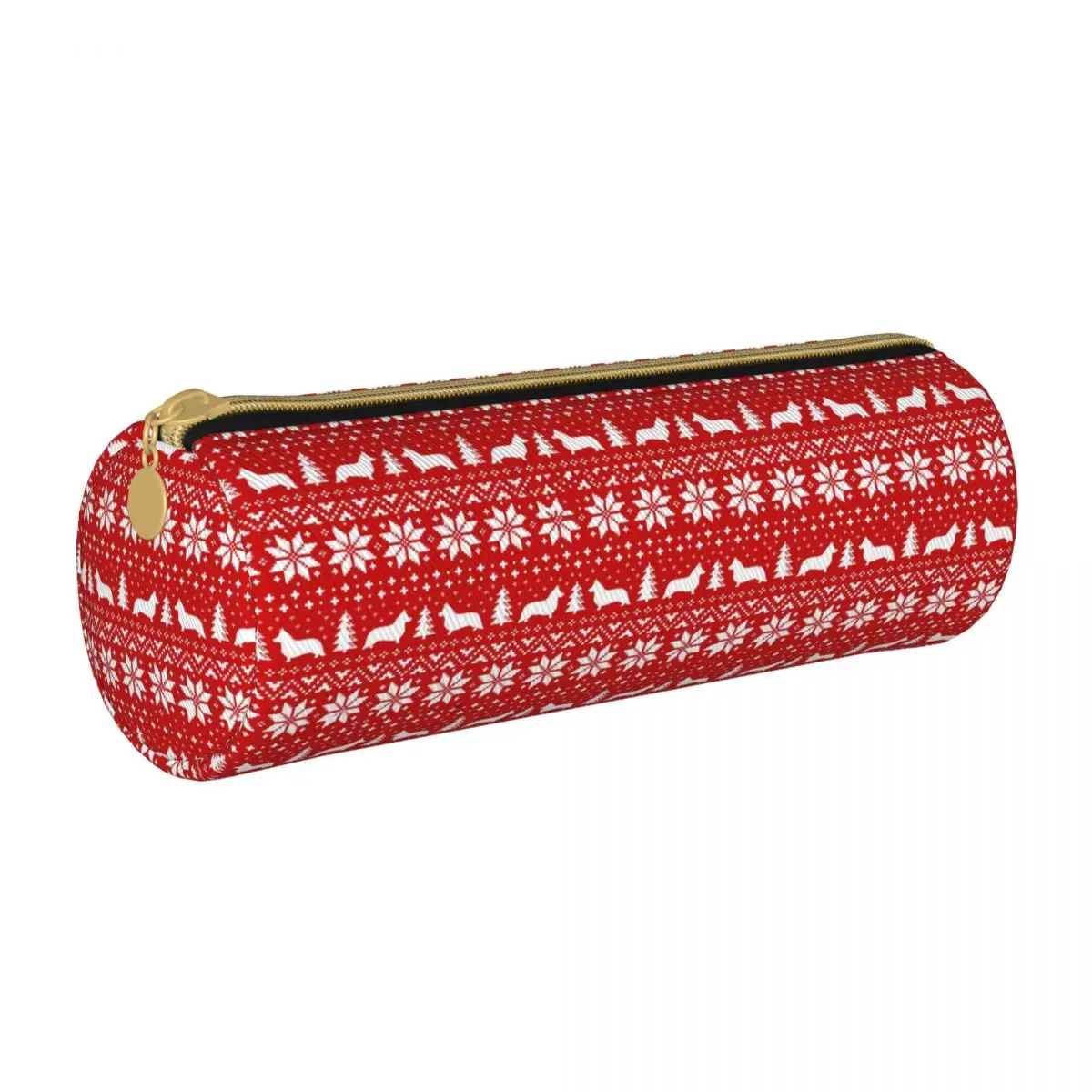 Corgi Silhouettes Round Pencil Case Christmas Holiday For Teens Elementary School Leather Pencil Box Vintage Zipper Pen Bags
Corgi Silhouettes Round Pencil Case Christmas Holiday For Teens Elementary School Leather Pencil Box Vintage Zipper Pen Bags