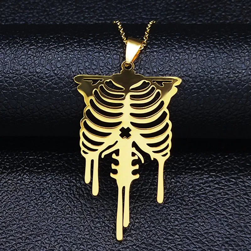 2022 Fashion Gothic Skull Stainless Steel Chain Necklace for Women Big Long Gold Color Necklaces Jewelry gargantilla N19343S07
2022 Fashion Gothic Skull Stainless Steel Chain Necklace for Women Big Long Gold Color Necklaces Jewelry gargantilla N19343S07