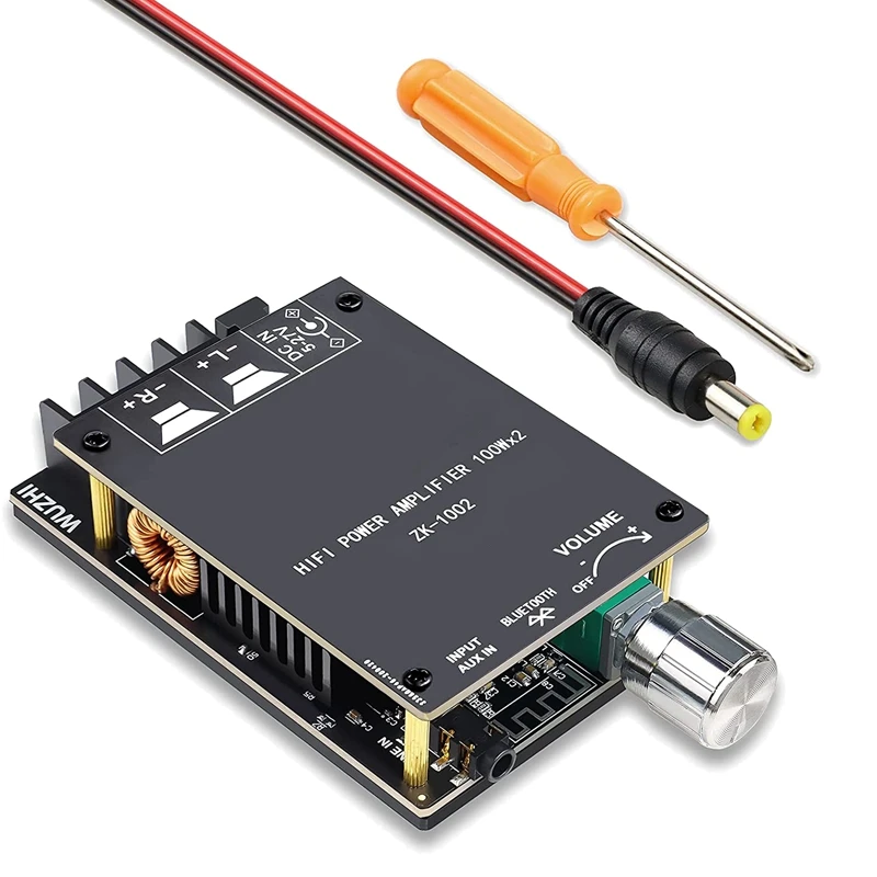 Модуль платы Bluetooth для усилителя 3,5 мм AUX + Bluetooth 5,0 Amp 2-канальный 100 Вт + 100 Вт TPA3116D2 чип-плата для усилителя
Модуль платы Bluetooth для усилителя 3,5 мм AUX + Bluetooth 5,0 Amp 2-канальный 100 Вт + 100 Вт TPA3116D2 чип-плата для усилителя