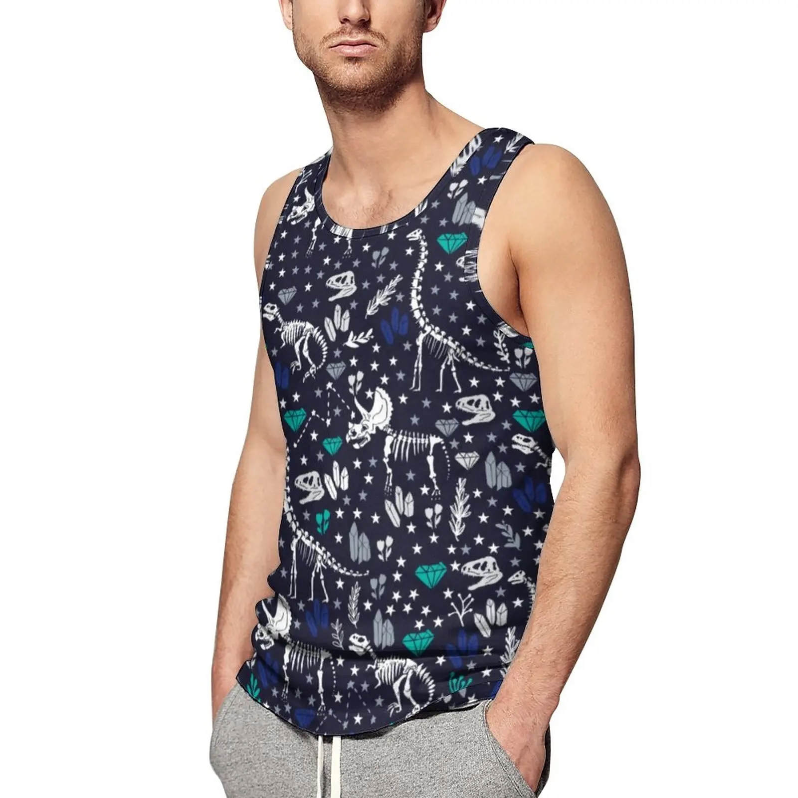 Dinosaur Skeleton Tank Top Men Cute Animal Print Tops Summer Graphic Gym Trendy Oversized Sleeveless Vests
Dinosaur Skeleton Tank Top Men Cute Animal Print Tops Summer Graphic Gym Trendy Oversized Sleeveless Vests