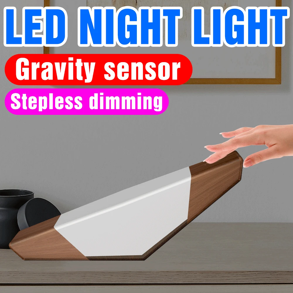 Gravity Sensor LED Night Light Rechargeable Bedside Table Lamp USB Bedroom Night Lamp For Room Decoration Dimming LED Desk Light
Gravity Sensor LED Night Light Rechargeable Bedside Table Lamp USB Bedroom Night Lamp For Room Decoration Dimming LED Desk Light