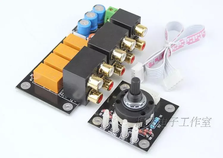 Stereo Two Channel Relay 4 Way Sound Source Selection Audio Switch Input Selection Board
Stereo Two Channel Relay 4 Way Sound Source Selection Audio Switch Input Selection Board