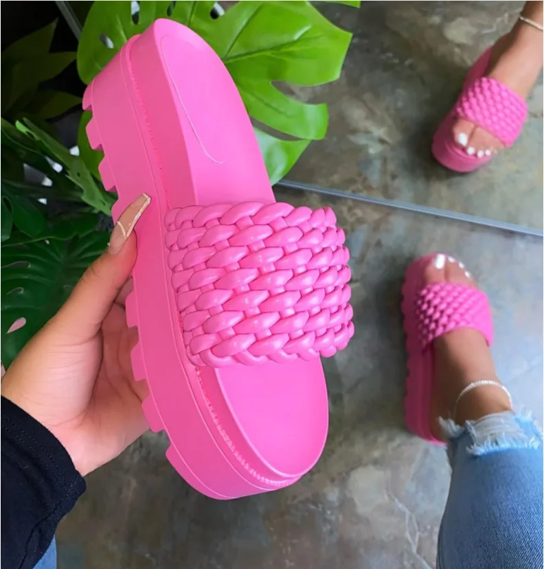 Women Platform Sandals Summer PU woven slippers Indoor Outdoor Flip-flops Beach Shoes Female Wedges big size 34-43
Women Platform Sandals Summer PU woven slippers Indoor Outdoor Flip-flops Beach Shoes Female Wedges big size 34-43