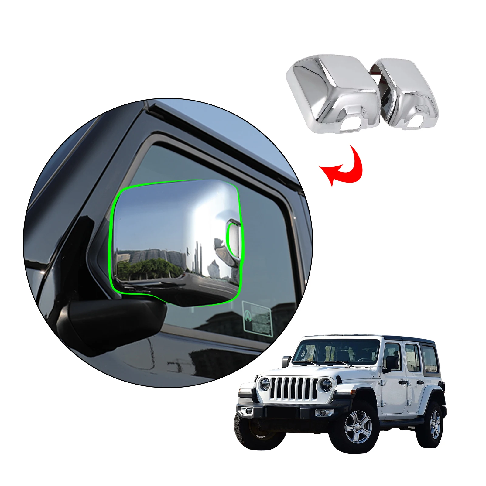 Ремешок для бокового зеркала Jeep Wrangler 2018 из АБС-хрома серебристого имитации углеродного черного цвета
Ремешок для бокового зеркала Jeep Wrangler 2018 из АБС-хрома серебристого имитации углеродного черного цвета