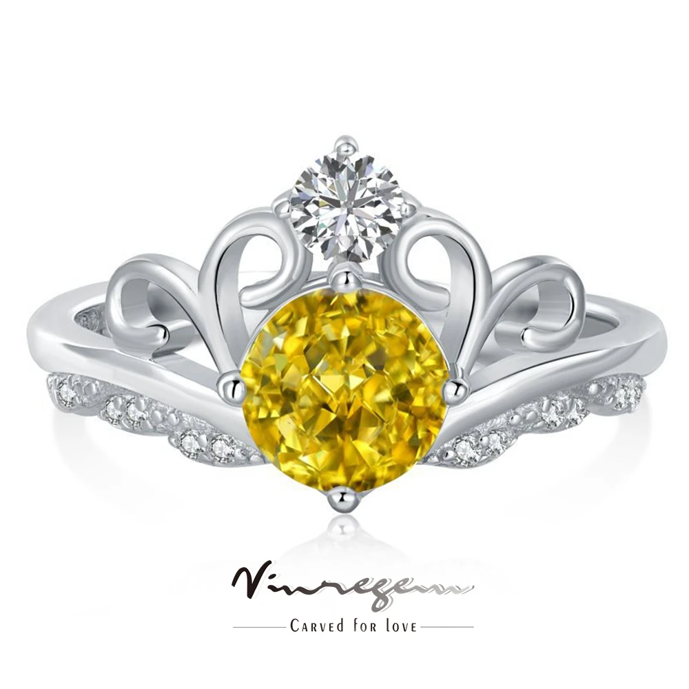 Vinregem Round Cut 1CT Lab Created Sapphire Citrine Aquamarine Gemstone 925 Sterling Silver Crown Ring Jewelry Free Shipping
Vinregem Round Cut 1CT Lab Created Sapphire Citrine Aquamarine Gemstone 925 Sterling Silver Crown Ring Jewelry Free Shipping