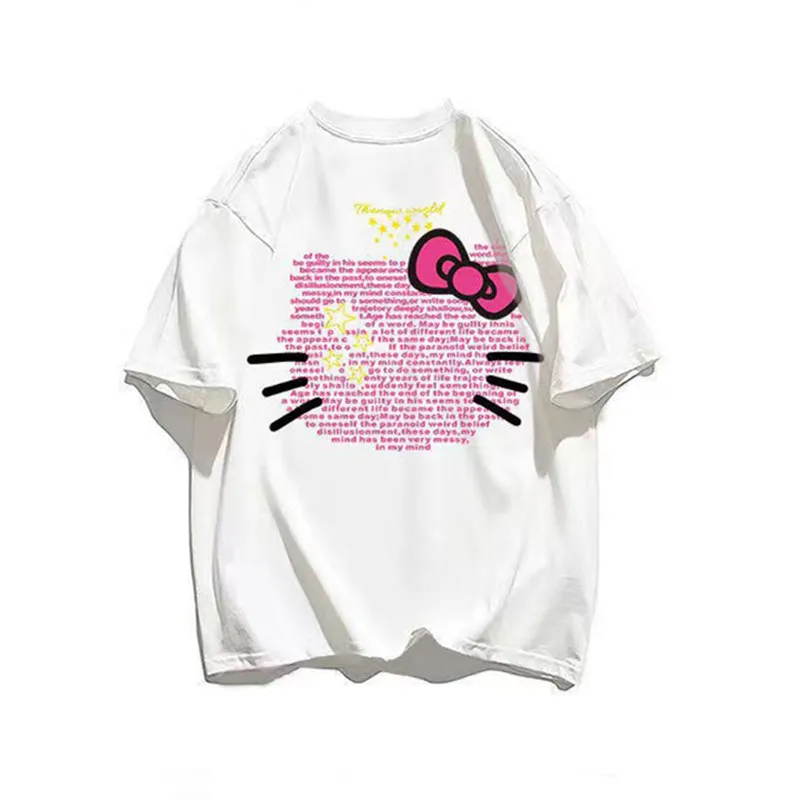 KAWAII Sanriod Anime series Hello Kittyed The New short Cartoon sleeve t-shirt cotton loose Jacket baby girl girlfriend Gift
KAWAII Sanriod Anime series Hello Kittyed The New short Cartoon sleeve t-shirt cotton loose Jacket baby girl girlfriend Gift