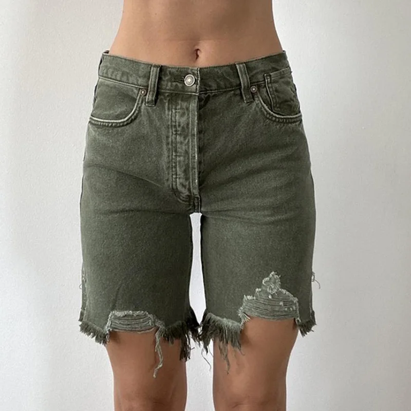 Зеленые джинсовые шорты с бахромой и карманами в стиле ретро Harajuku, модные джинсовые брюки, женские уличные базовые повседневные шорты в сти...
Зеленые джинсовые шорты с бахромой и карманами в стиле ретро Harajuku, модные джинсовые брюки, женские уличные базовые повседневные шорты в сти...