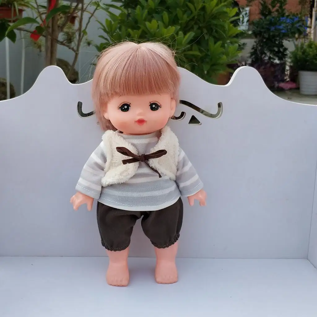 Симпатичные полосатые топ брюки плюшевый жилет наряд для куклы Mellchan 9-11 дюймов для новорожденных девочек кукол аксессуары для одежды
Симпатичные полосатые топ брюки плюшевый жилет наряд для куклы Mellchan 9-11 дюймов для новорожденных девочек кукол аксессуары для одежды