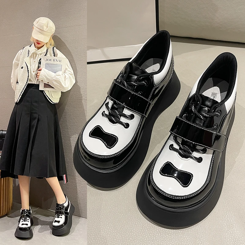 Туфли дерби женские на платформе, модная обувь, Кожаные криперы, Классическая резиновая ткань, Mary Janes Me, лето 2022 
Туфли дерби женские на платформе, модная обувь, Кожаные криперы, Классическая резиновая ткань, Mary Janes Me, лето 2022