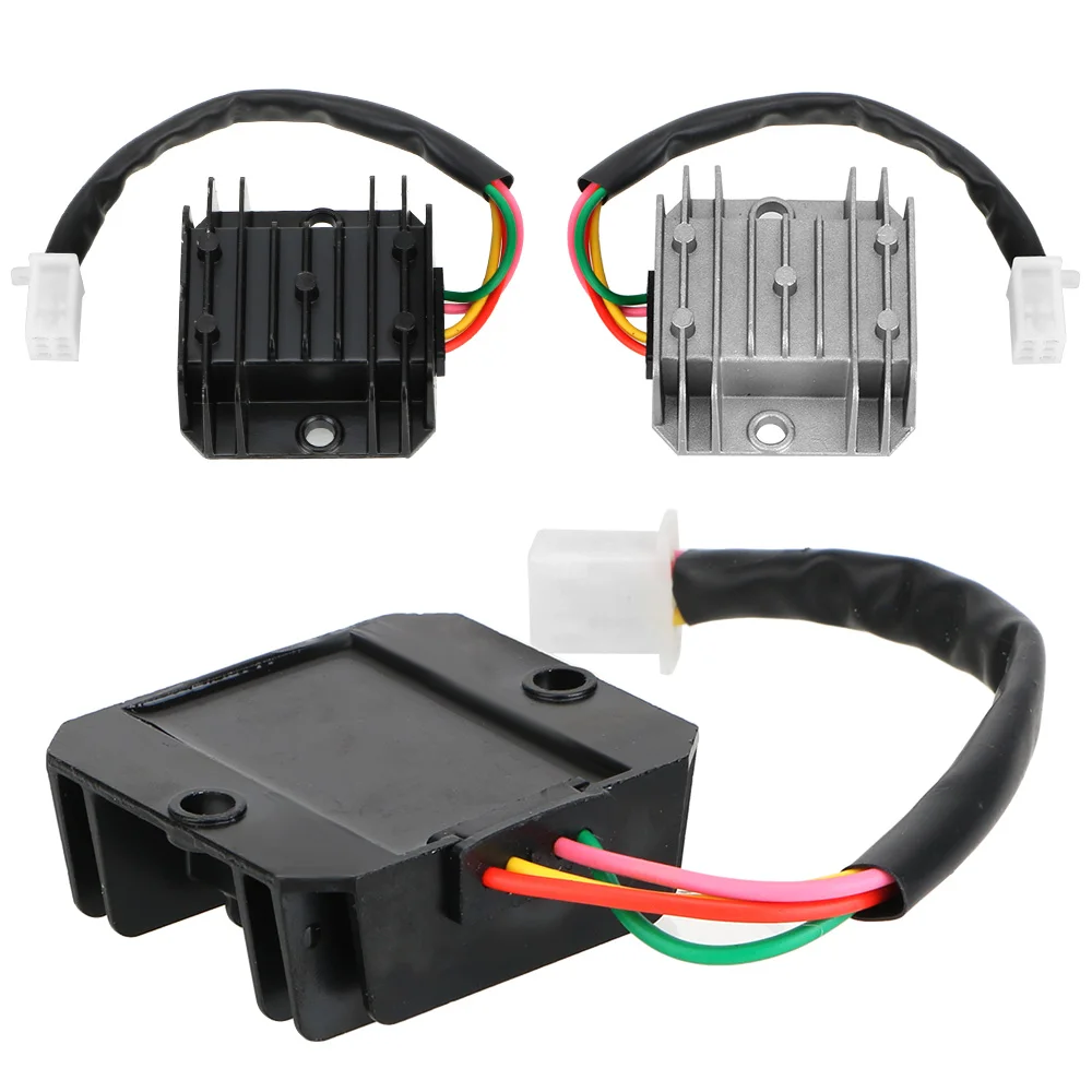 Voltage Regulator Current Rectifier Universal 4 Wires 4 Pins 12V Motorcycle Voltage Stabilizer For 150-250CC ATV Scooter
Voltage Regulator Current Rectifier Universal 4 Wires 4 Pins 12V Motorcycle Voltage Stabilizer For 150-250CC ATV Scooter