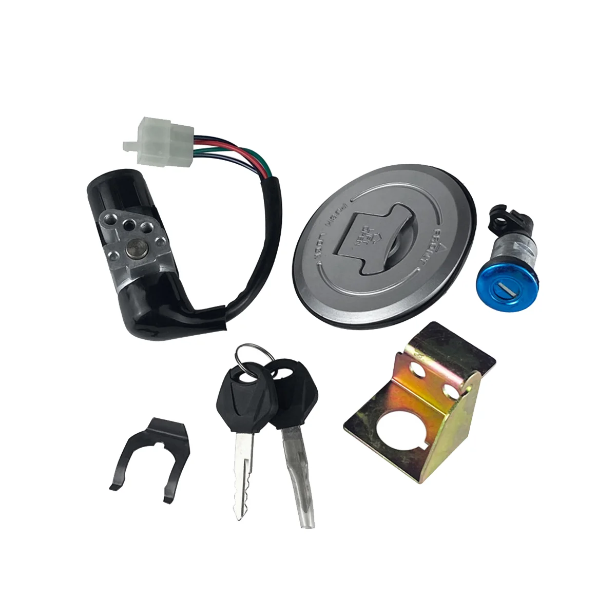 Ignition Switch Lock Fuel Cap Tank Cover Lock with Keys Set for Grom125M2
Ignition Switch Lock Fuel Cap Tank Cover Lock with Keys Set for Grom125M2
