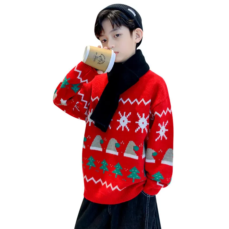 Boys Knit Sweaters 2022 New Autumn Winter Christmas Baby Boy Cartoon Pattern Casual Long Sleeve Pullover Tops 4 To 14Years Old
Boys Knit Sweaters 2022 New Autumn Winter Christmas Baby Boy Cartoon Pattern Casual Long Sleeve Pullover Tops 4 To 14Years Old