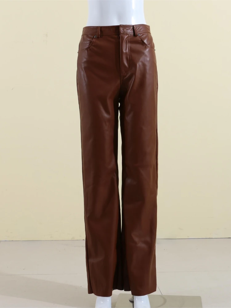Fashion Female Clothing Streetwear 2023 Autumn Winter Women's Pants High Waist Straight Faux Leathe Trousers Vintage Women Pants
Fashion Female Clothing Streetwear 2023 Autumn Winter Women's Pants High Waist Straight Faux Leathe Trousers Vintage Women Pants