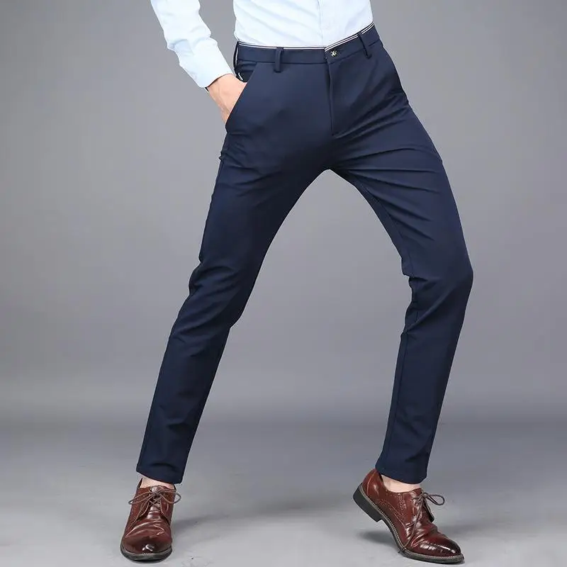 Men's business flexible casual dress pants slim Korean version of the trend of British small feet trousers men no-iron
Men's business flexible casual dress pants slim Korean version of the trend of British small feet trousers men no-iron