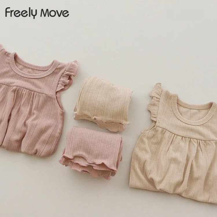 Freely Move 2022 New Summer Fashion Baby Pajamas Cotton Korean Fungus Edge Sleeveless Sleepwear Pajama Pants 2-piece Set
Freely Move 2022 New Summer Fashion Baby Pajamas Cotton Korean Fungus Edge Sleeveless Sleepwear Pajama Pants 2-piece Set