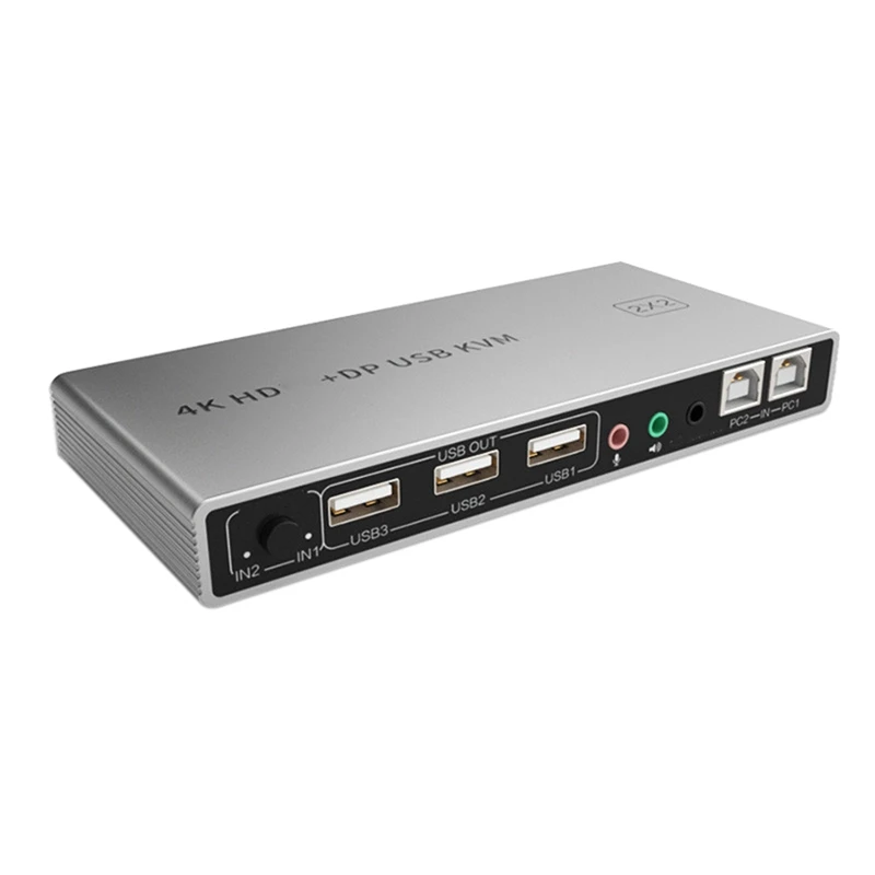 4K 60 Гц 2 шт. переключение монитора HD двойной экран переключатель для компьютера ТВ