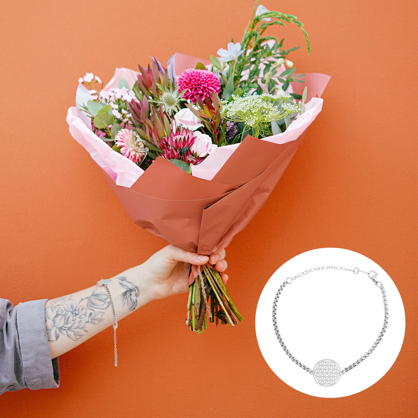 Bracelet Chain Women Jewelry Wrist Flower Bangle Decor Charm Life Steel Stainless Adjustable Hand Wristband Tree Fashion Gift
Bracelet Chain Women Jewelry Wrist Flower Bangle Decor Charm Life Steel Stainless Adjustable Hand Wristband Tree Fashion Gift