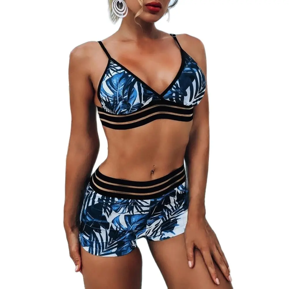 2Pcs/Set Stylish Women Swimsuit Leaf Print Two-piece Split Swimsuit Printed Off Shoulder Swimwear
2Pcs/Set Stylish Women Swimsuit Leaf Print Two-piece Split Swimsuit Printed Off Shoulder Swimwear