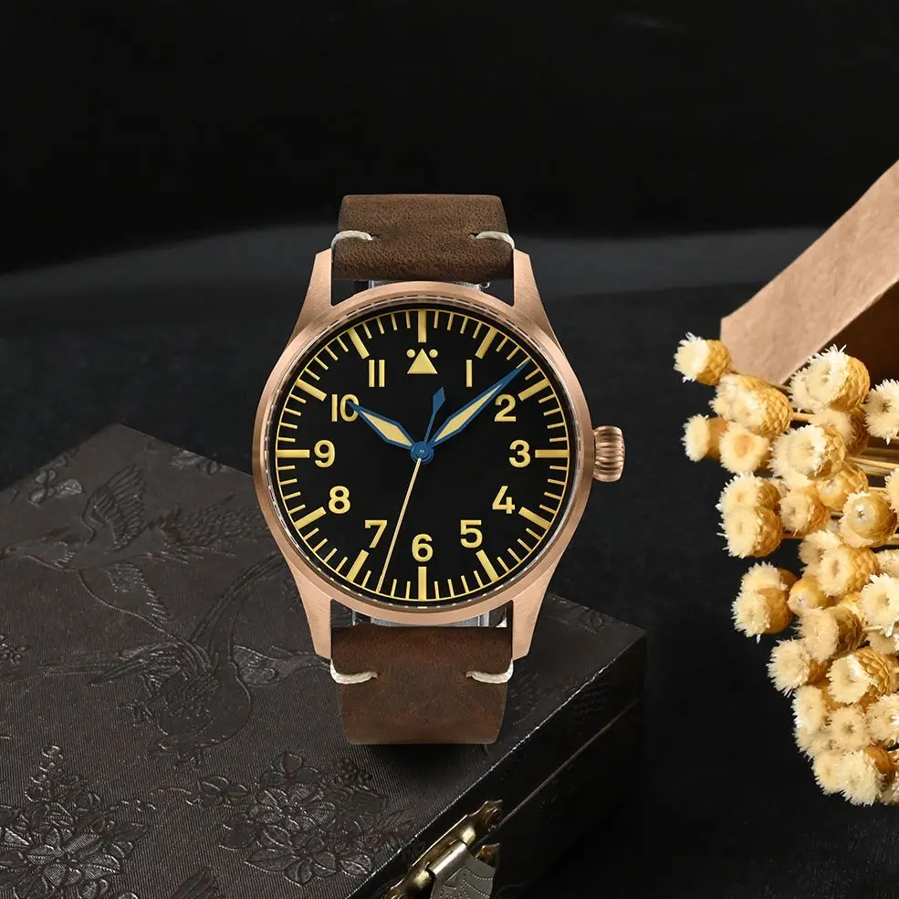 2023 New San Martin 41mm Cusn 8 Bronze Pilot Watch NH35 Mechanical Movement Military Simple Men Watches 10Bar Waterproof Relojes 
2023 New San Martin 41mm Cusn 8 Bronze Pilot Watch NH35 Mechanical Movement Military Simple Men Watches 10Bar Waterproof Relojes