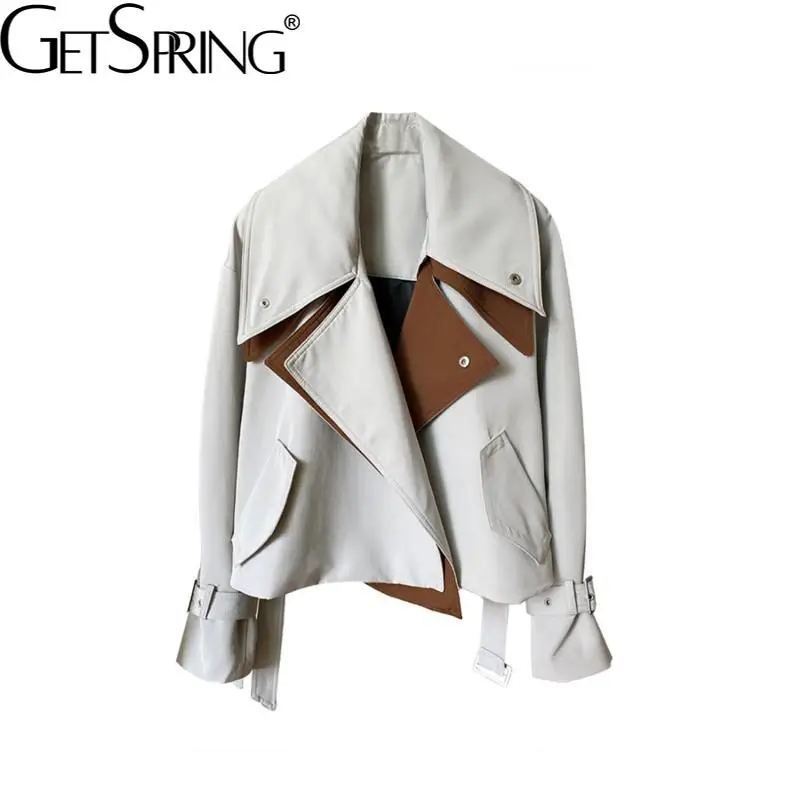 Getspring Women Trench Coat Color Matching Bandage Vintage Windbreaker All Match Fashion Loose Short Overcoat Women 2022 New
Getspring Women Trench Coat Color Matching Bandage Vintage Windbreaker All Match Fashion Loose Short Overcoat Women 2022 New