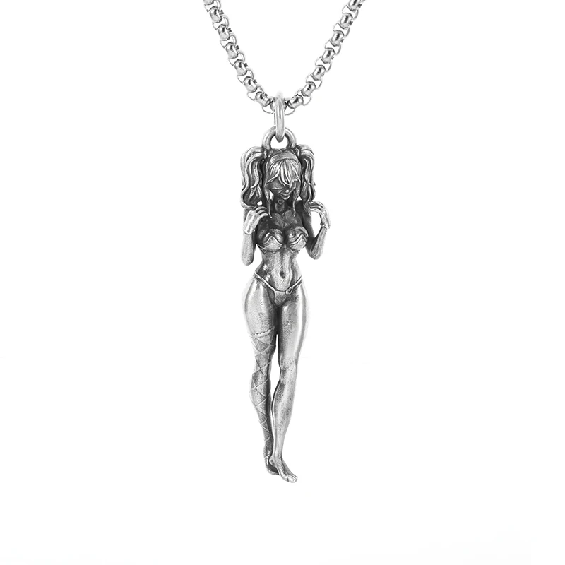 Silver-Plated Bat Anime Sexy Villain Clown Female Pendant Personality Male and Female Charm Casual Alternative Jewelry
Silver-Plated Bat Anime Sexy Villain Clown Female Pendant Personality Male and Female Charm Casual Alternative Jewelry