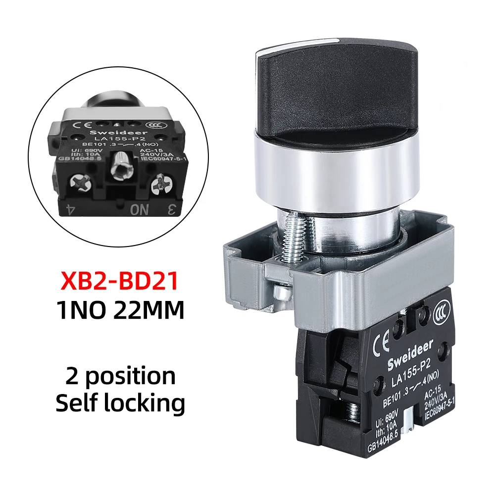 Переключатель Sweideer XB2-BD21...BD53 2/3-позиционный
Переключатель Sweideer XB2-BD21...BD53 2/3-позиционный