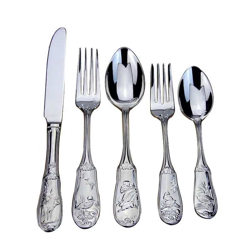 Spoon Fork Knife Cutlery Set Reusable Silver Colour Metal Luxury Cutlery Set Dining Table Bestekset Kitchen Accessories 50
Spoon Fork Knife Cutlery Set Reusable Silver Colour Metal Luxury Cutlery Set Dining Table Bestekset Kitchen Accessories 50