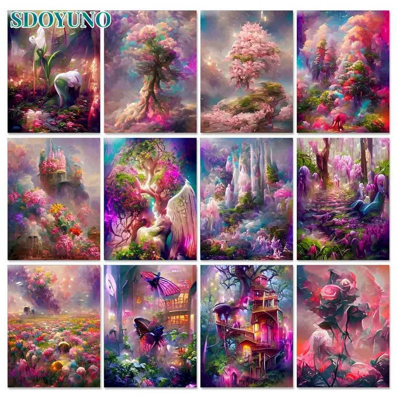 SDOYUNO Dreamland Landscape Painting By Numbers For Adults HandPainted Coloring By Number On Canvas Oil Picture DIY Kits Wall Ar 
SDOYUNO Dreamland Landscape Painting By Numbers For Adults HandPainted Coloring By Number On Canvas Oil Picture DIY Kits Wall Ar