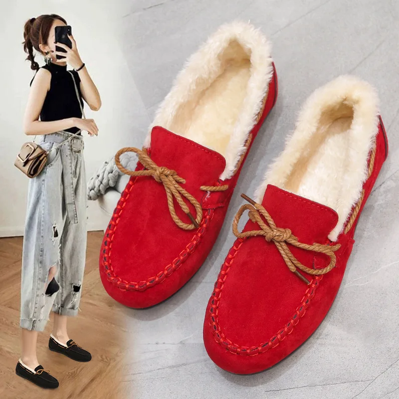 Winter Shoes Women Casual Flat Shoes Women's Moccasins Soft Loafers Fashion Comfort Warm Plush Bow Slip on Female Cotton Shoes
Winter Shoes Women Casual Flat Shoes Women's Moccasins Soft Loafers Fashion Comfort Warm Plush Bow Slip on Female Cotton Shoes
