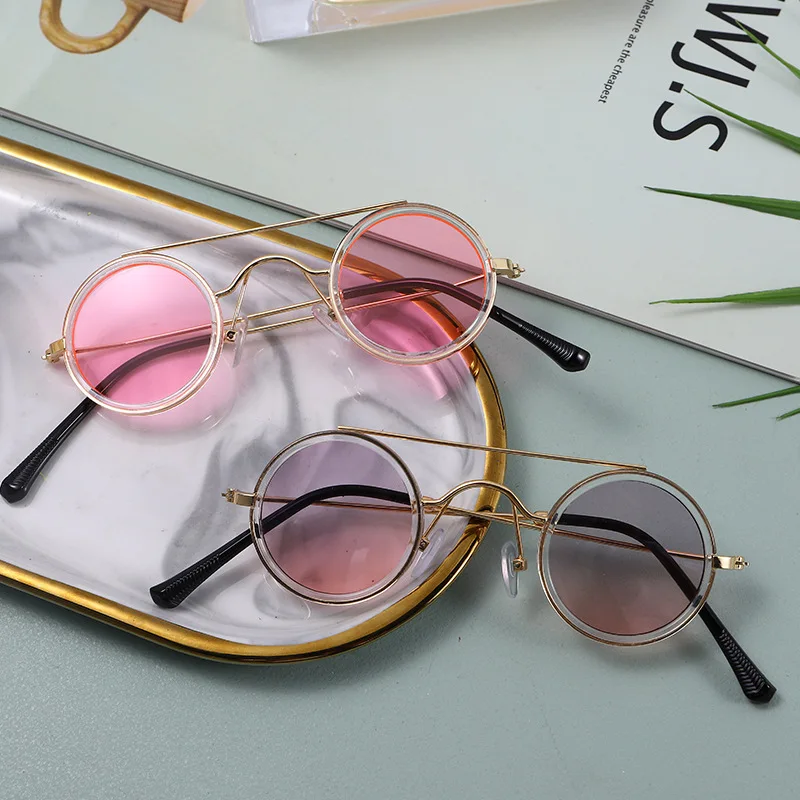 Fashion Brand Small Round Double Bridges Sunglasses Women Vintage Clear Ocean Lens Eyewear Shades Men Punk Sun Glasses
Fashion Brand Small Round Double Bridges Sunglasses Women Vintage Clear Ocean Lens Eyewear Shades Men Punk Sun Glasses