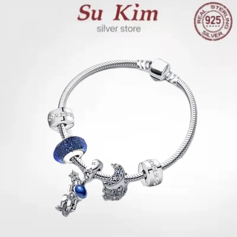 100%925 Sterling silver European Fashion Charm Beaded Bracelet DIY Bangle For Women Couples Lover Original Gift Jewelry
100%925 Sterling silver European Fashion Charm Beaded Bracelet DIY Bangle For Women Couples Lover Original Gift Jewelry