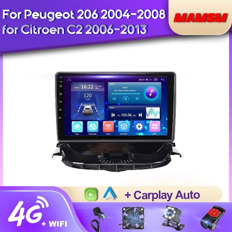 Автомобильное радио MAMSM Android 12 для Peugeot 206 2004 -2008 для Citroen C2 2006 -2013 мультимедийный видеоплеер GPS 4G Авторадио Carplay
Автомобильное радио MAMSM Android 12 для Peugeot 206 2004 -2008 для Citroen C2 2006 -2013 мультимедийный видеоплеер GPS 4G Авторадио Carplay
