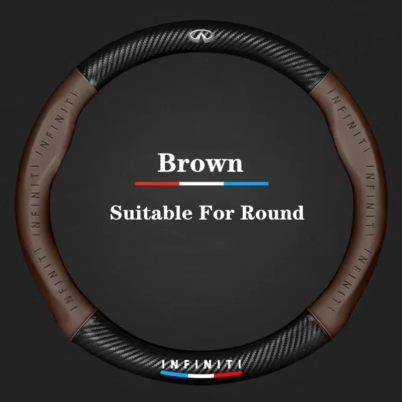 Car 3D Interior Embossed Steering Wheel Cover For Infiniti QX30 Q50 Q60 Qx70 QX80 Qx56 Fx35 Ex35 JX With Metal Logo Auto Parts
Car 3D Interior Embossed Steering Wheel Cover For Infiniti QX30 Q50 Q60 Qx70 QX80 Qx56 Fx35 Ex35 JX With Metal Logo Auto Parts