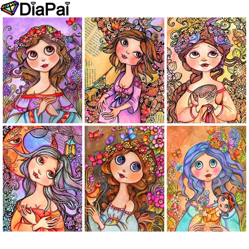 DIAPAI Full Diamond Embroidery Diy 5D Diamond Painting Cross Stitch "Portrait Girl" Full Drill Home Room Decor 
DIAPAI Full Diamond Embroidery Diy 5D Diamond Painting Cross Stitch "Portrait Girl" Full Drill Home Room Decor