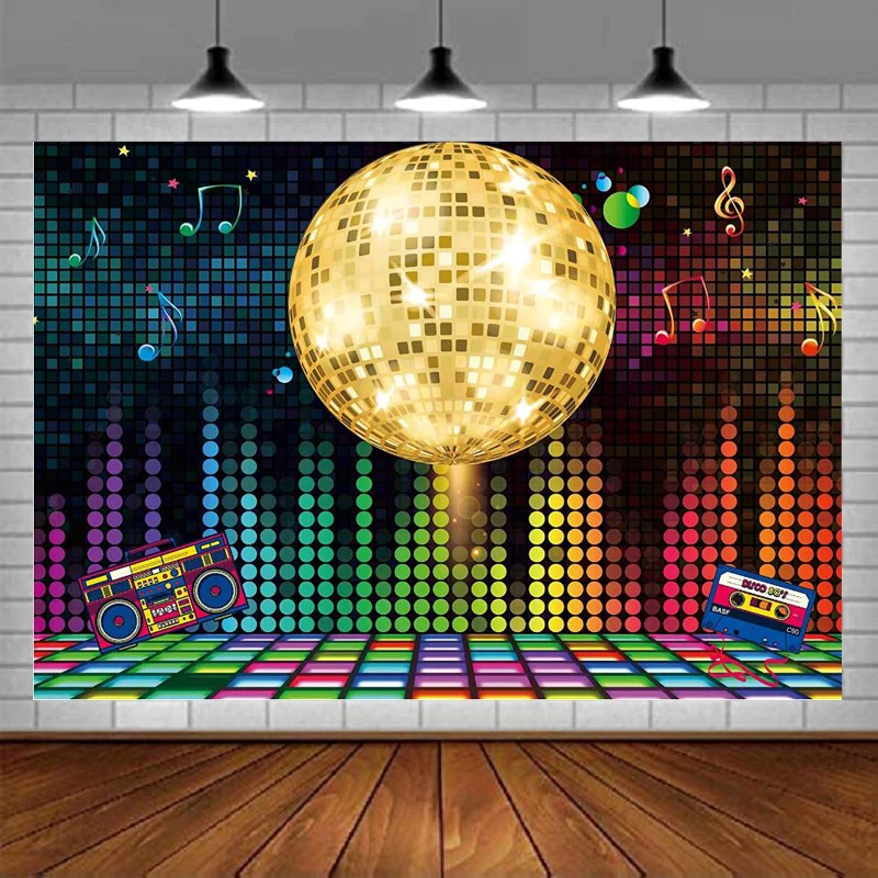 

Disco Neon Night Photography Backdrop 70s 80s 90s Let's Glow Crazy Party Supplies Decor Background Photo Booth Studio Banner