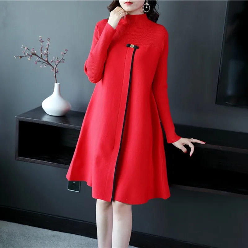 Hot Sale Vestidos De Festa Vestidos Mujer 2021 Autumn Winter Thick Knitted Dress Pendulum Leisure Casual Sweater Female
Hot Sale Vestidos De Festa Vestidos Mujer 2021 Autumn Winter Thick Knitted Dress Pendulum Leisure Casual Sweater Female