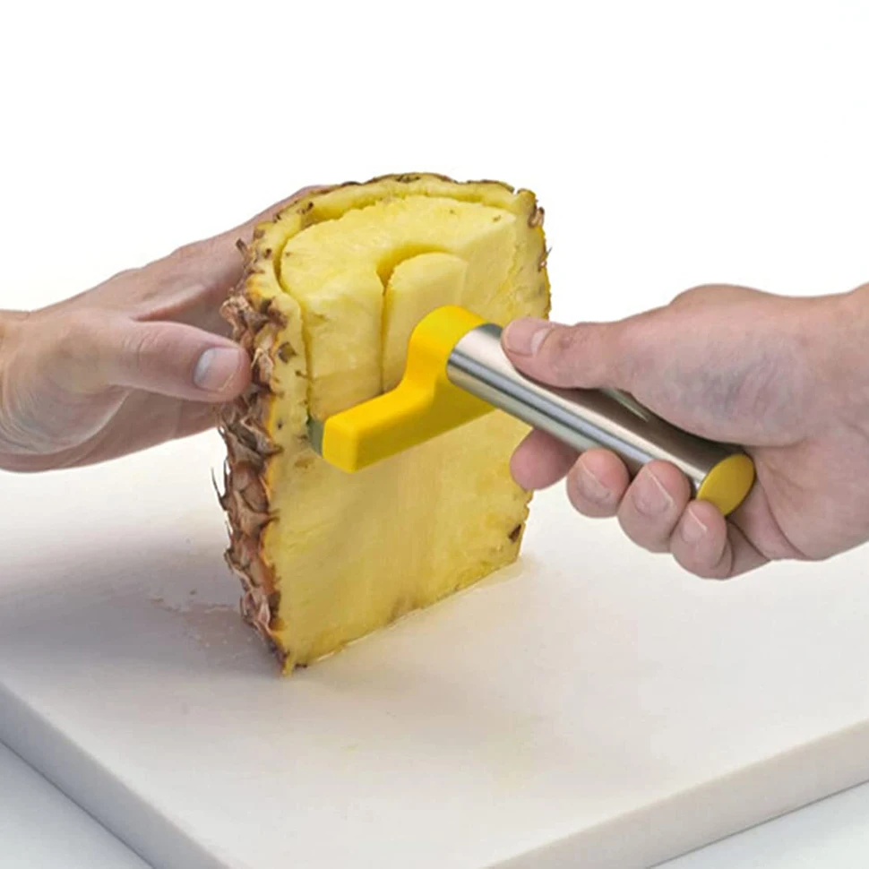 Pineapple Corer Fruit Slicer Peeler Parer Cutter Kitchen Tool Stainless Steel High Quality Gadget Cutting skinning knife 2pcs
Pineapple Corer Fruit Slicer Peeler Parer Cutter Kitchen Tool Stainless Steel High Quality Gadget Cutting skinning knife 2pcs