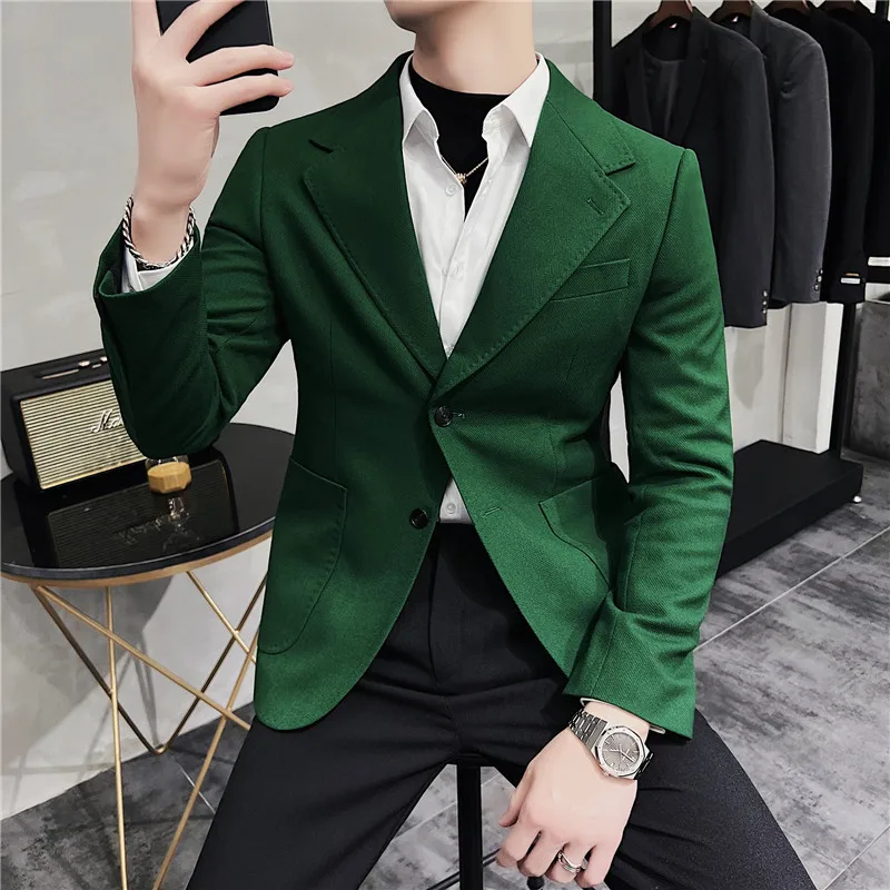 High Quality Solid Color Men's Business Double Button Suit Fashion Large V-neck Slim Fitting Suit Jacket Groom Wedding Dress 
High Quality Solid Color Men's Business Double Button Suit Fashion Large V-neck Slim Fitting Suit Jacket Groom Wedding Dress