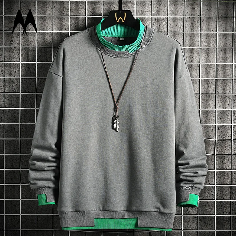 Street Mens O-Neck Sweatshirts 2023 New Spring Autumn Fake Two-piece Patchwork Sweatshirt Men Fashion Trend Pullovers Clothing
Street Mens O-Neck Sweatshirts 2023 New Spring Autumn Fake Two-piece Patchwork Sweatshirt Men Fashion Trend Pullovers Clothing
